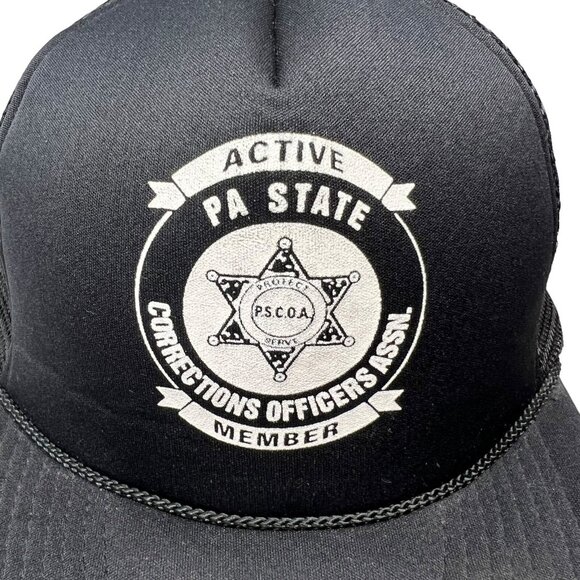 Active Pennsylvania PA State Corrections Officer Assn Retro Trucker Hat Cap Rope - Picture 8 of 10